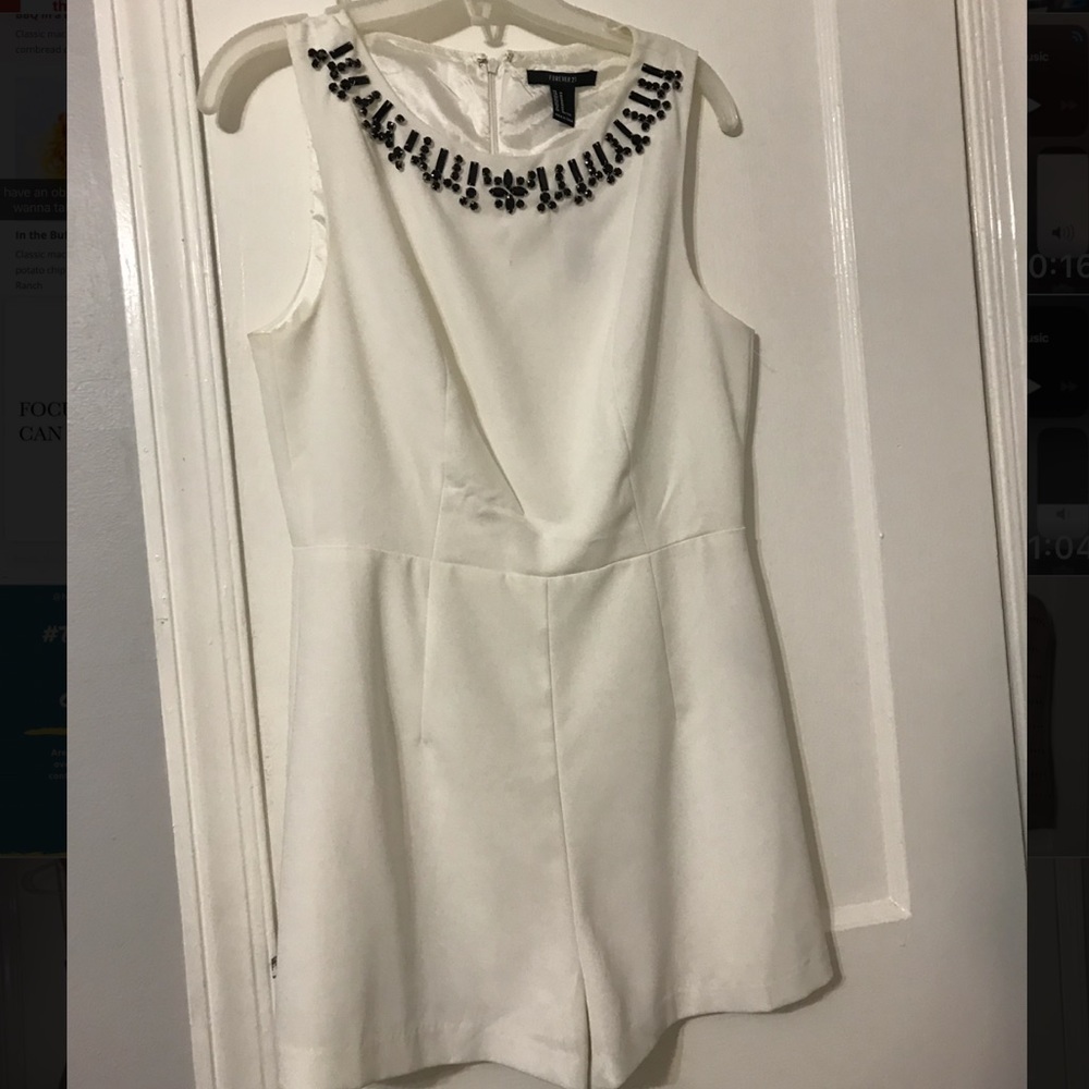 White jump suit